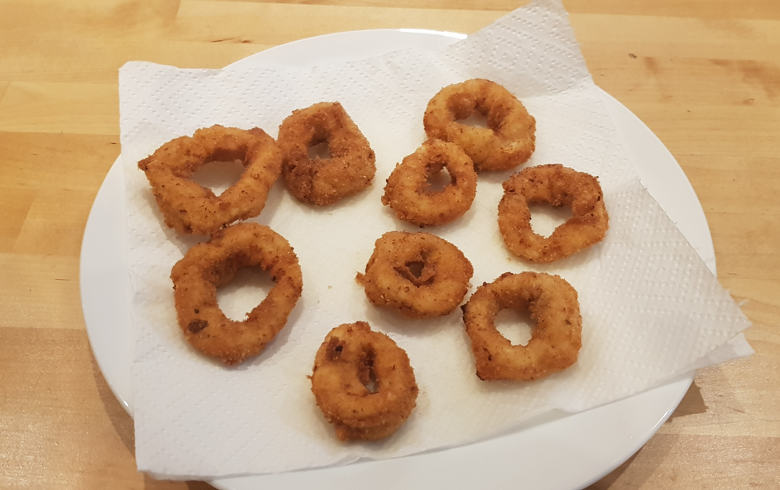 Finished chicken rings