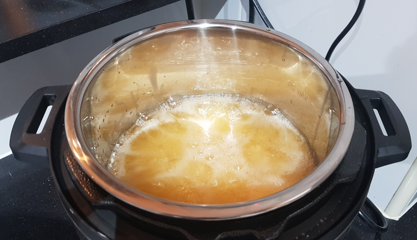 Chicken rings frying